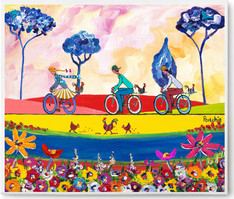 Cycling by the Riverside NFT Sample