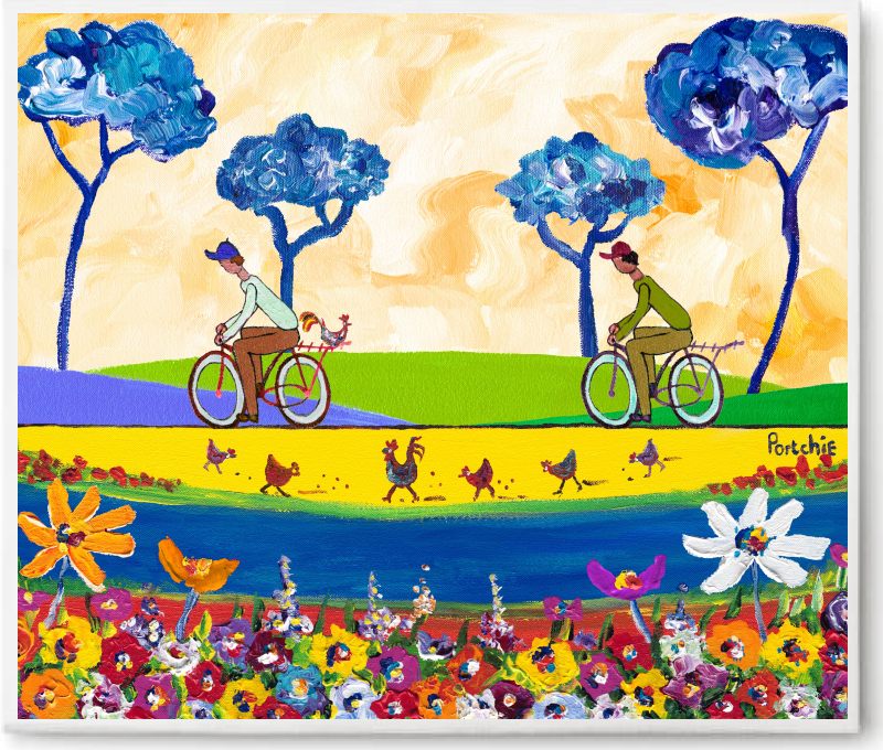 Cycling by the Riverside NFT Sample