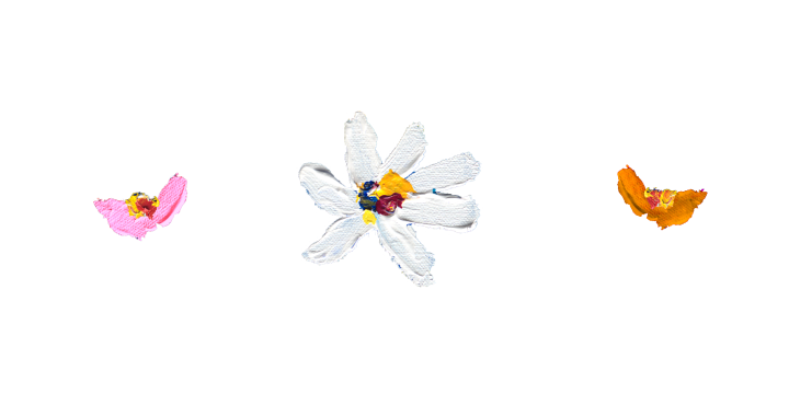 the flowers used in Cycling by the Riverside NFT